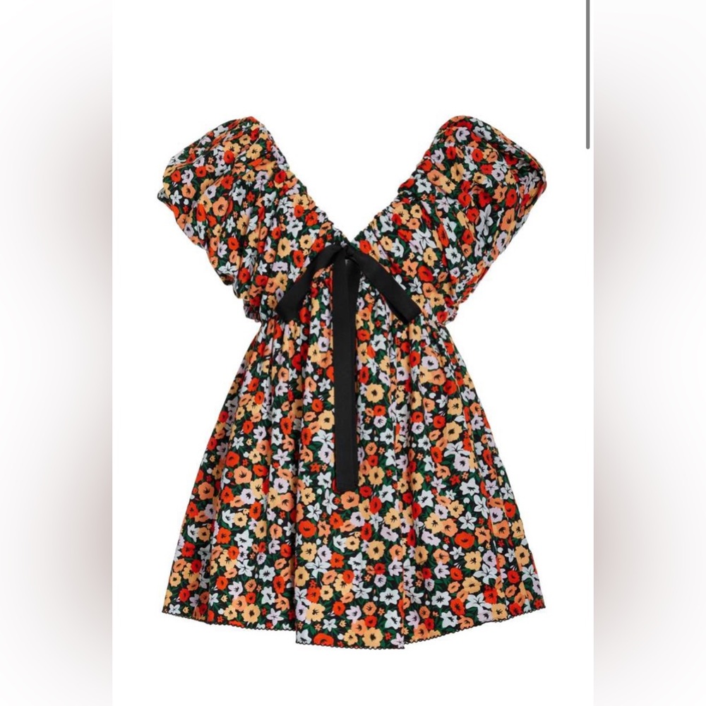 Agua Bendita Floral Backless Dress - Multicolor
